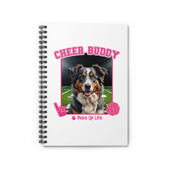 Australian Shepherd Cheer Buddy Cheerleading Dog Spiral Notebook for Office and Home - Ruled Line | Paws Up Life, LLC