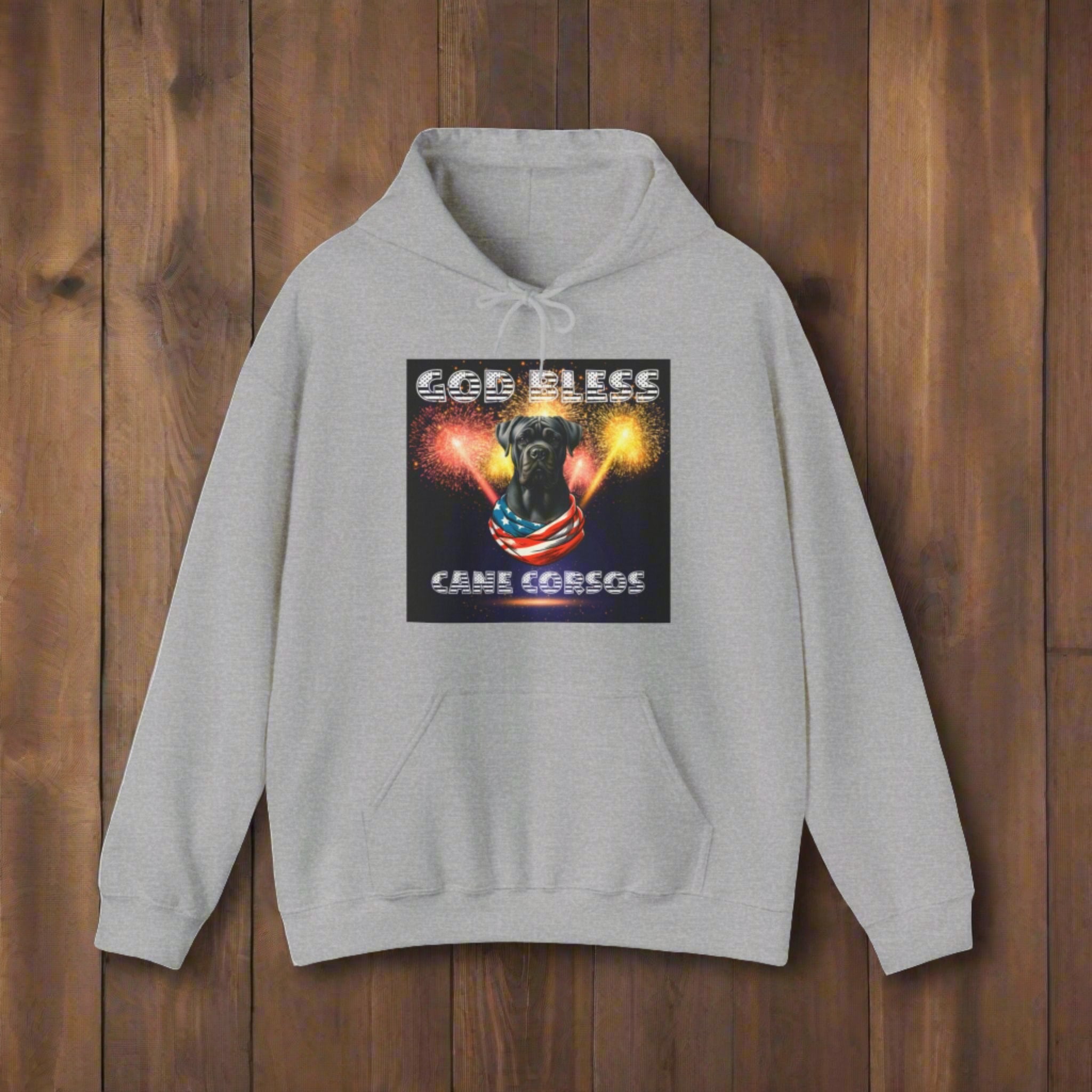 God Bless Cane Corso Patriotic Unisex Sweatshirt Heavy Blend™ Hooded