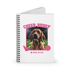 Bloodhound Football Cheer Buddy Cheerleading Dog Spiral Notebook for Office and Home - Ruled Line | Paws Up Life, LLC