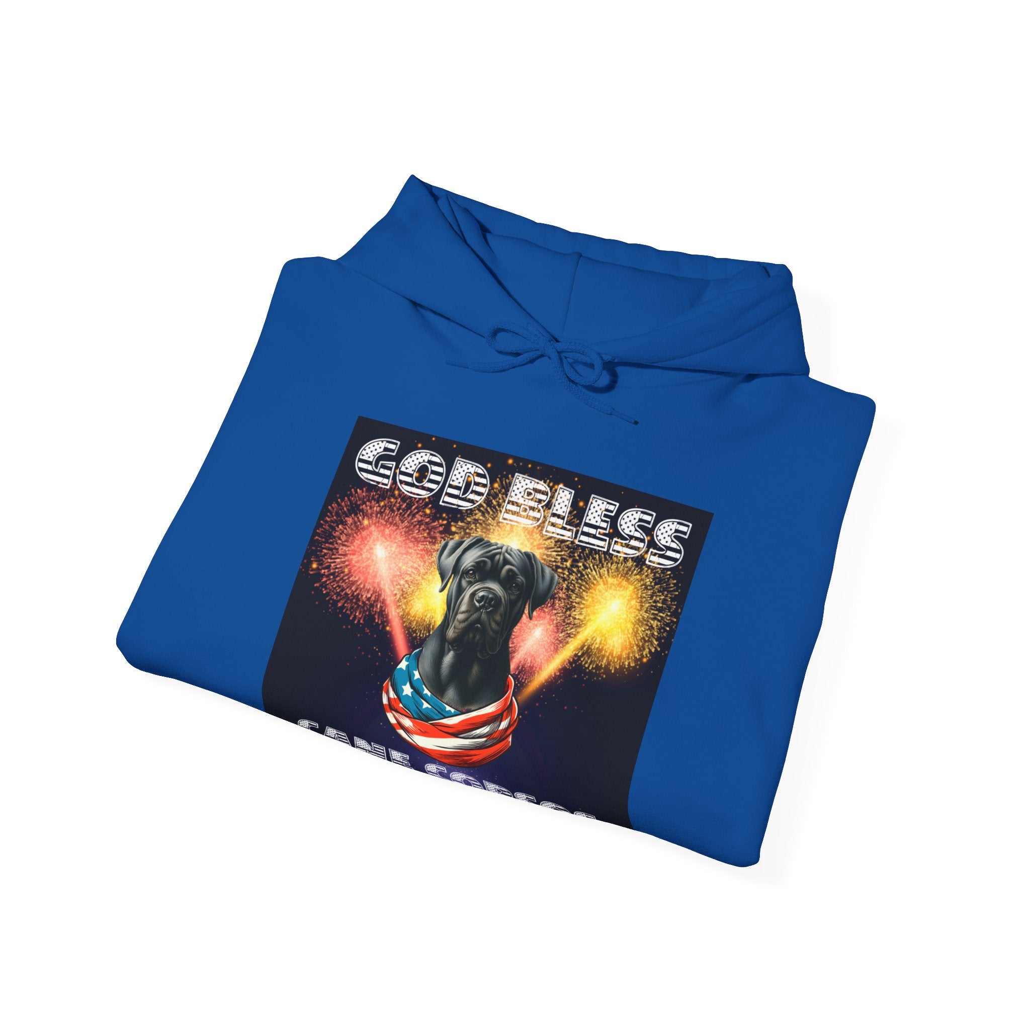 God Bless Cane Corso Patriotic Unisex Sweatshirt Heavy Blend™ Hooded