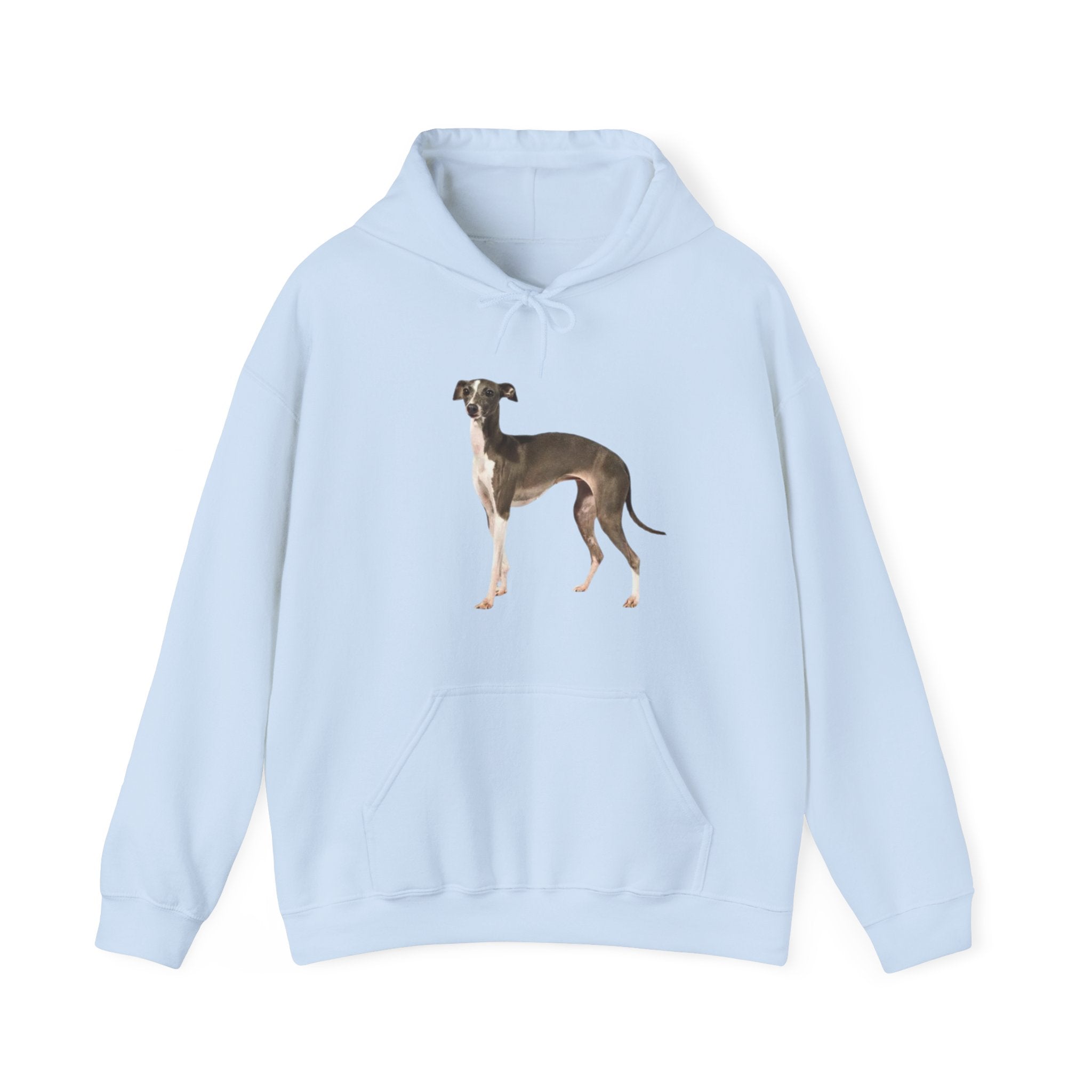 Italian Greyhound Hoodie With The Paws Up Logo On The Back Of Hoodie. Unisex Hooded Sweatshirt for Dog Mom or Dad - Adults & Kids | Perfect Gifts for Pet Lovers - Cozy and Stylish ApparelUnisex Heavy Blend™ Hooded Sweatshirt