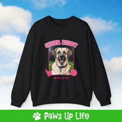 Anatolian Shepherd Cheer Buddy Cheerleading Dog Crewneck Sweatshirt, Unisex Gift for Animal Lovers, Dog Mom Dad Sweatshirt, Cute Dog Lover Apparel, Fun Pet