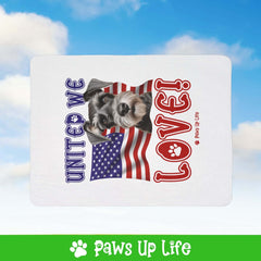 Miniature Schnauzer Dog United We Love Fleece Sherpa Blanket - Perfect for Snuggling and Cozy Napping | Paws Up Life, LLC