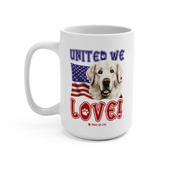 Great Pyrenees Dog United We Love 15oz Large Coffee Mug Ceramic Drinkware Tea Washable | Paws Up Life, LLC