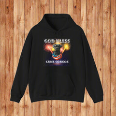 God Bless Cane Corso Patriotic Unisex Sweatshirt Heavy Blend™ Hooded