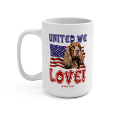 English Cocker Spaniel Dog United We Love 15oz Large Coffee Mug Ceramic Drinkware Tea Washable | Paws Up Life, LLC