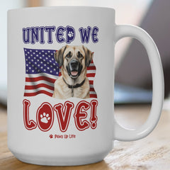 Anatolian Shepherd Dog United We Love 15oz Large Coffee Mug Ceramic Drinkware Tea Washable