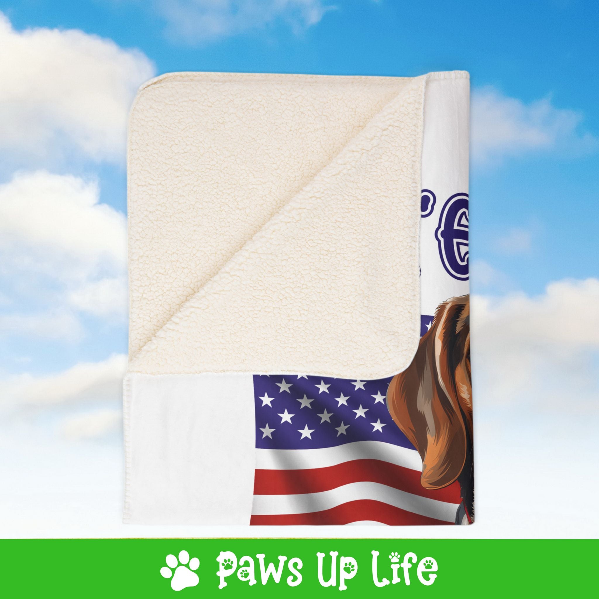 Beagle Dog United We Love Fleece Sherpa Blanket - Perfect for Snuggling and Cozy Napping | Paws Up Life, LLC