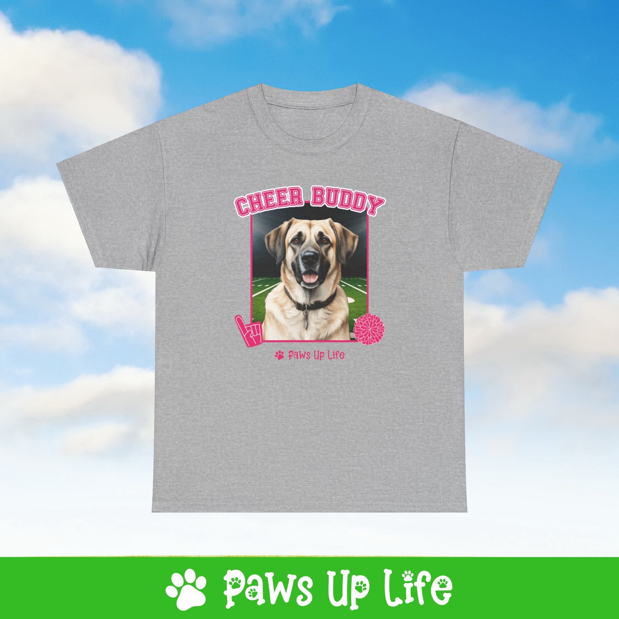 Anatolian Shepherd Cheer Buddy Cheerleading Dog Tee, Shirt, Unisex Pet Lover Gift, Dog Mom Dad Tshirt, Animal Rescue Advocate, Cute Puppy Graphic Top Classic Collar | Paws Up Life, LLC