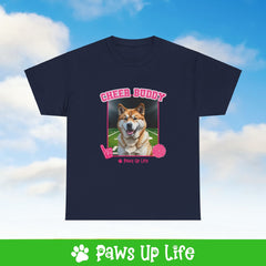 Akita Cheer Buddy Cheerleading Dog Tee, Shirt, Unisex Pet Lover Gift, Dog Mom Dad Tshirt, Animal Rescue Advocate, Cute Puppy Graphic Top Classic Collar