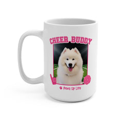 Samoyed Cheer Buddy Cheerleading Dog 15oz Large Coffee Mug Ceramic Drinkware Tea Washable | Paws Up Life, LLC