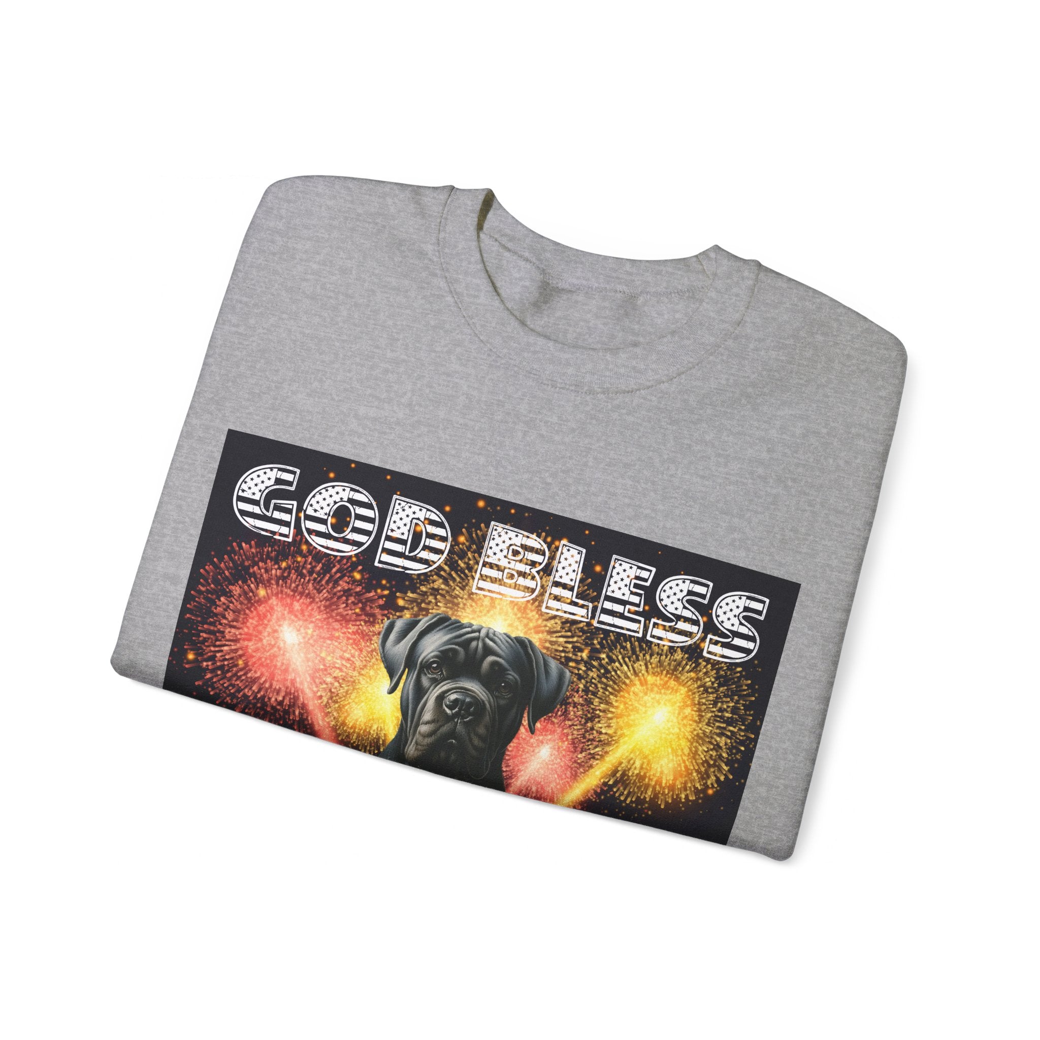 God Bless Cane Corso Patriotic Unisex Sweatshirt Heavy Blend™ Crewneck