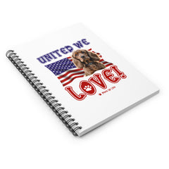 Cocker Spaniel Dog United We Love Spiral Notebook for Office and Home - Ruled Line | Paws Up Life, LLC