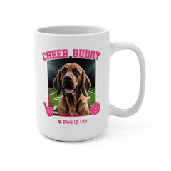 Bloodhound Football Cheer Buddy Cheerleading Dog 15oz Large Coffee Mug Ceramic Drinkware Tea Washable | Paws Up Life, LLC