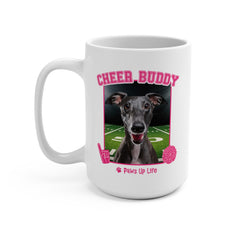 Italian Greyhound Football Cheer Buddy Cheerleading Dog 15oz Large Coffee Mug Ceramic Drinkware Tea Washable | Paws Up Life, LLC