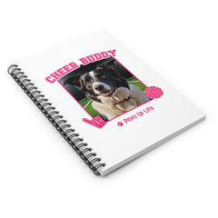 Border Collie Football Cheer Buddy Cheerleading Dog Spiral Notebook for Office and Home - Ruled Line | Paws Up Life, LLC