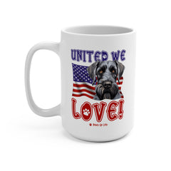 Giant Schnauzer Dog United We Love 15oz Large Coffee Mug Ceramic Drinkware Tea Washable | Paws Up Life, LLC