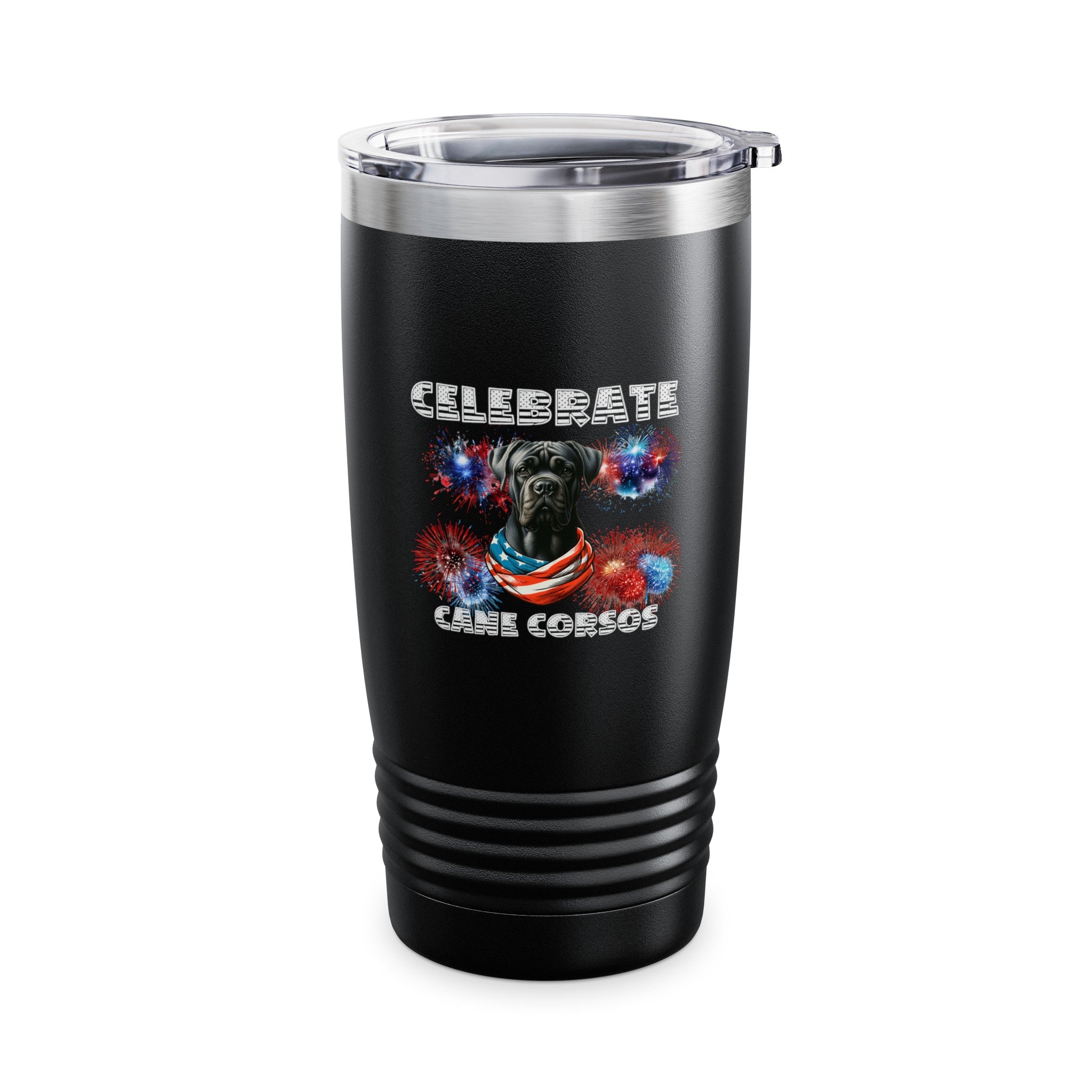 Celebrate Cane Corso Dog Patriotic Ringneck Tumbler, 20oz