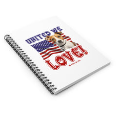 Jack Russell Dog United We Love Spiral Notebook for Office and Home - Ruled Line | Paws Up Life, LLC