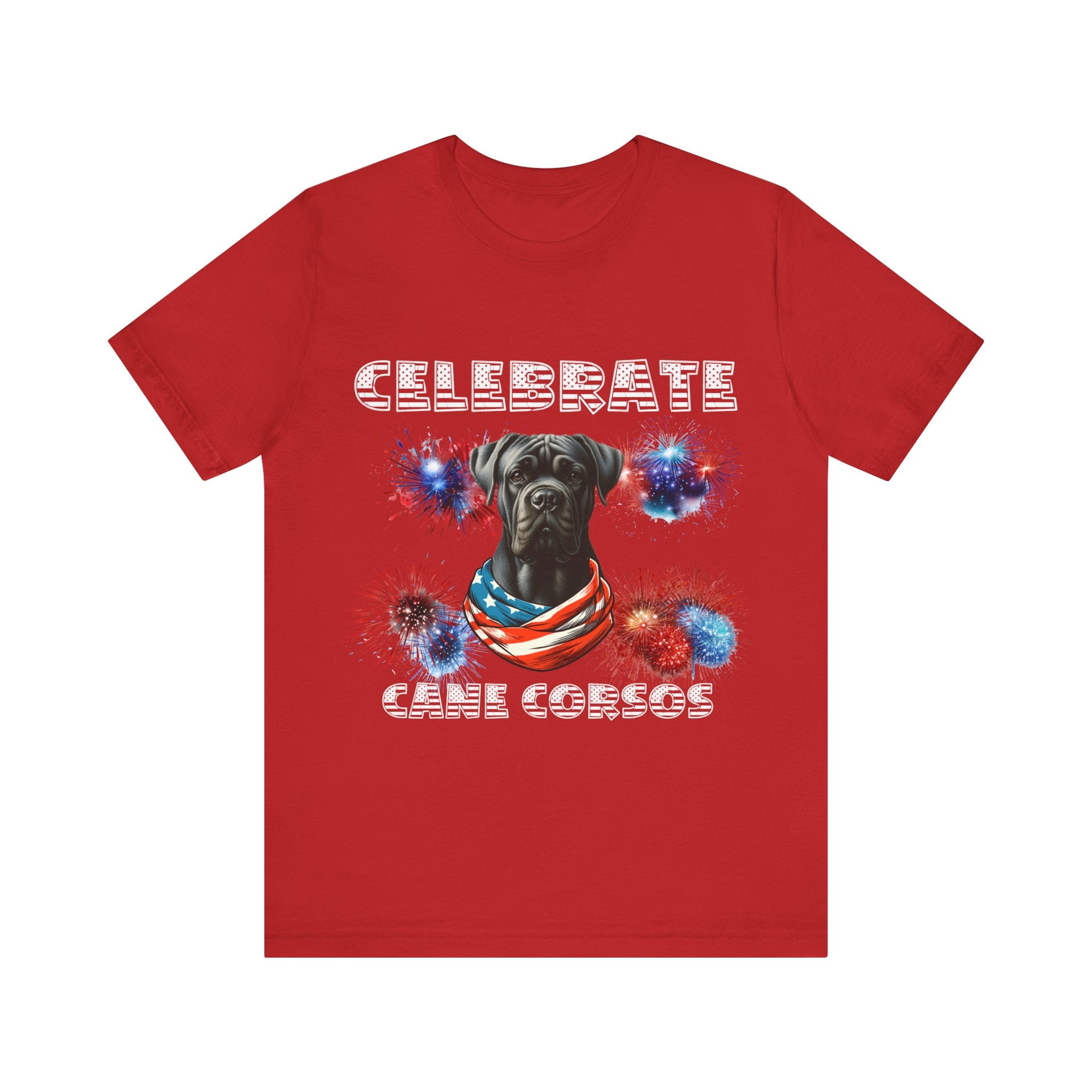 Celebrate Cane Corso Dog Patriotic Unisex Jersey Short Sleeve Tee Bella Canvas 3001