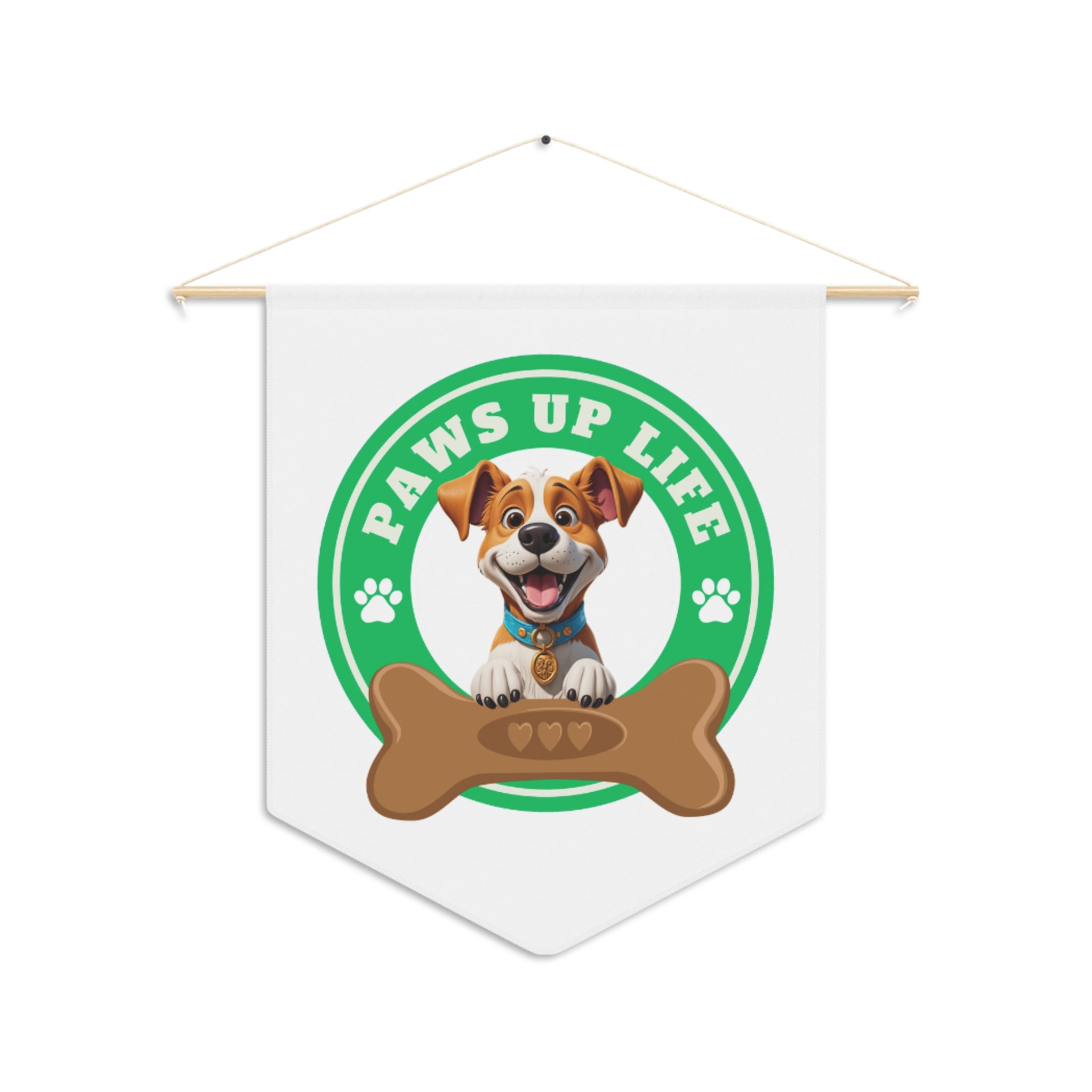 Paws Up Life Branded Pennant Wall Hanging