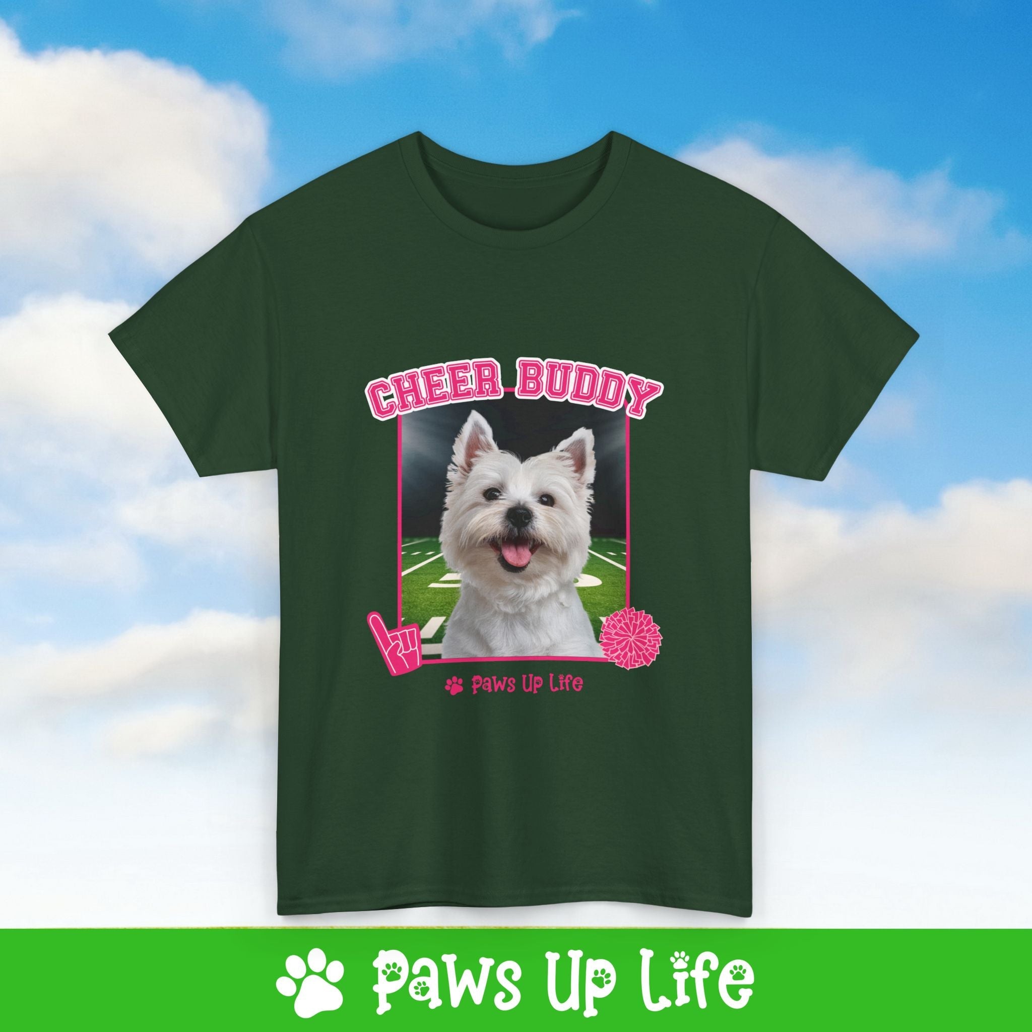 Norwich Terrier Football Cheer Buddy Cheerleading Dog Tee, Shirt, Unisex Pet Lover Gift, Dog Mom Dad Tshirt, Animal Rescue Advocate, Cute Puppy Graphic Top Classic Collar | Paws Up Life, LLC