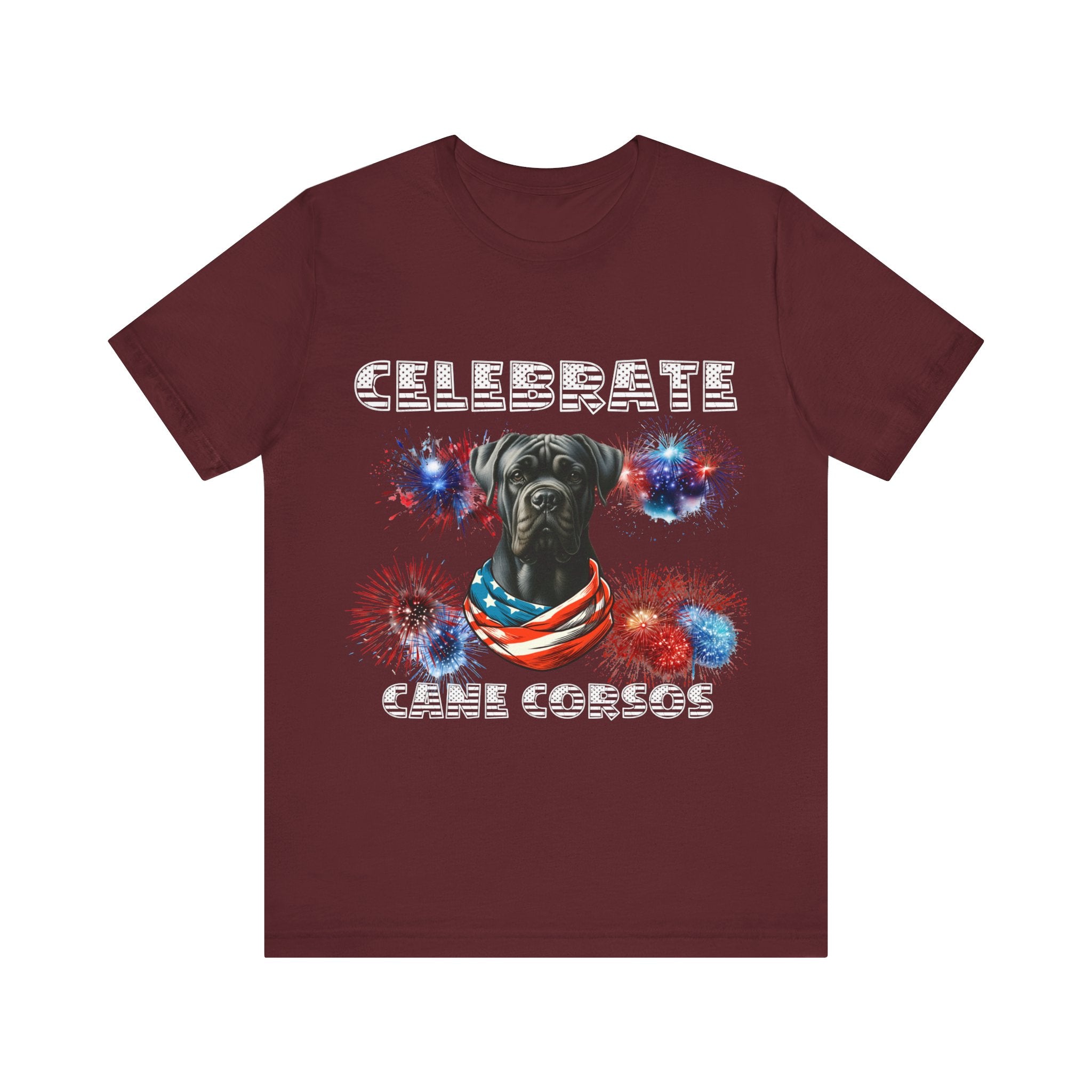 Celebrate Cane Corso Dog Patriotic Unisex Jersey Short Sleeve Tee Bella Canvas 3001