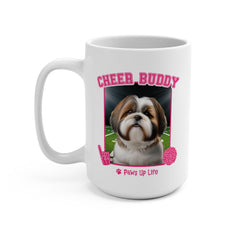 Brown Shih Tzu Football Cheer Buddy Cheerleading Dog 15oz Large Coffee Mug Ceramic Drinkware Tea Washable | Paws Up Life, LLC