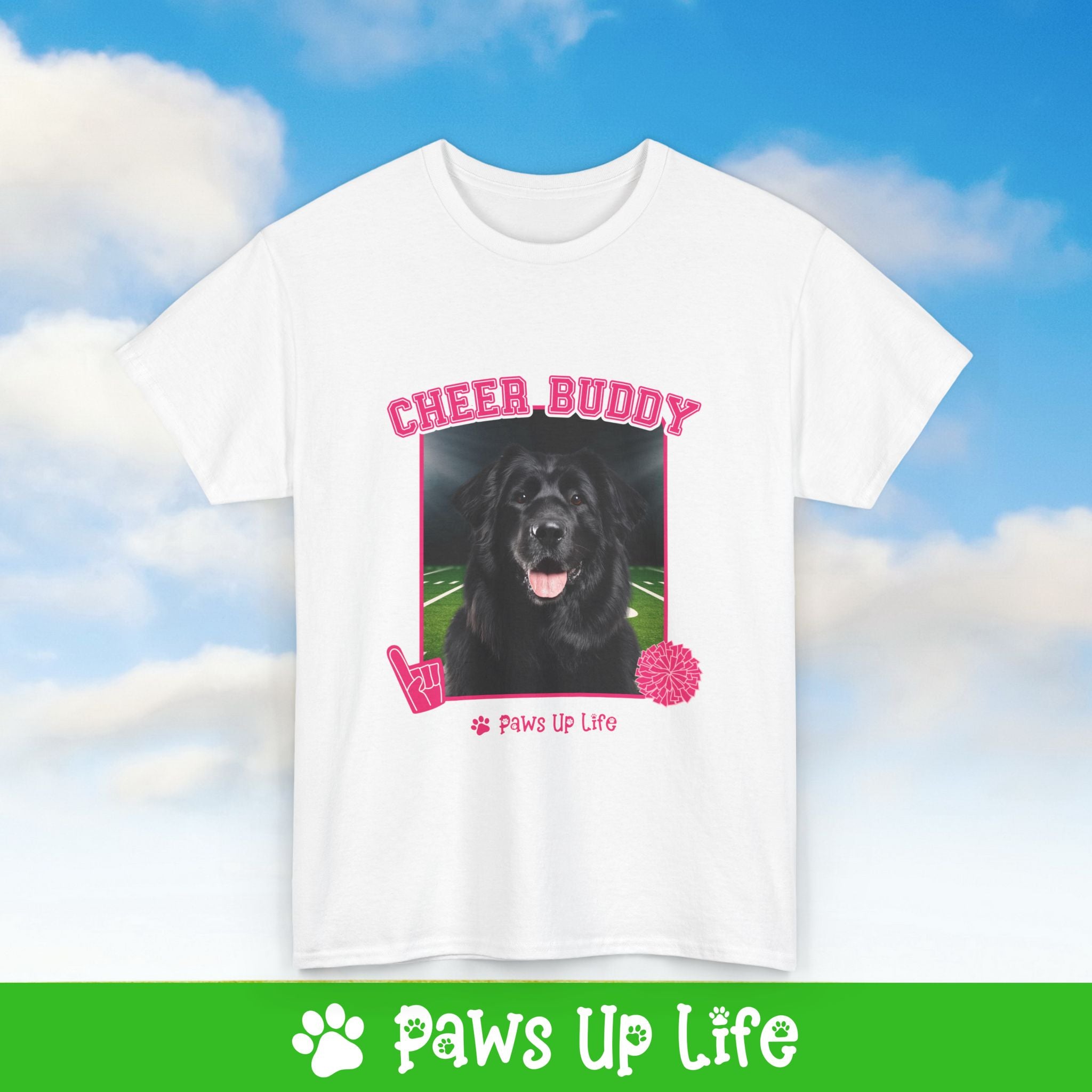 Great Pyrenees Football Cheer Buddy Cheerleading Dog Tee, Shirt, Unisex Pet Lover Gift, Dog Mom Dad Tshirt, Animal Rescue Advocate, Cute Puppy Graphic Top Classic Collar | Paws Up Life, LLC