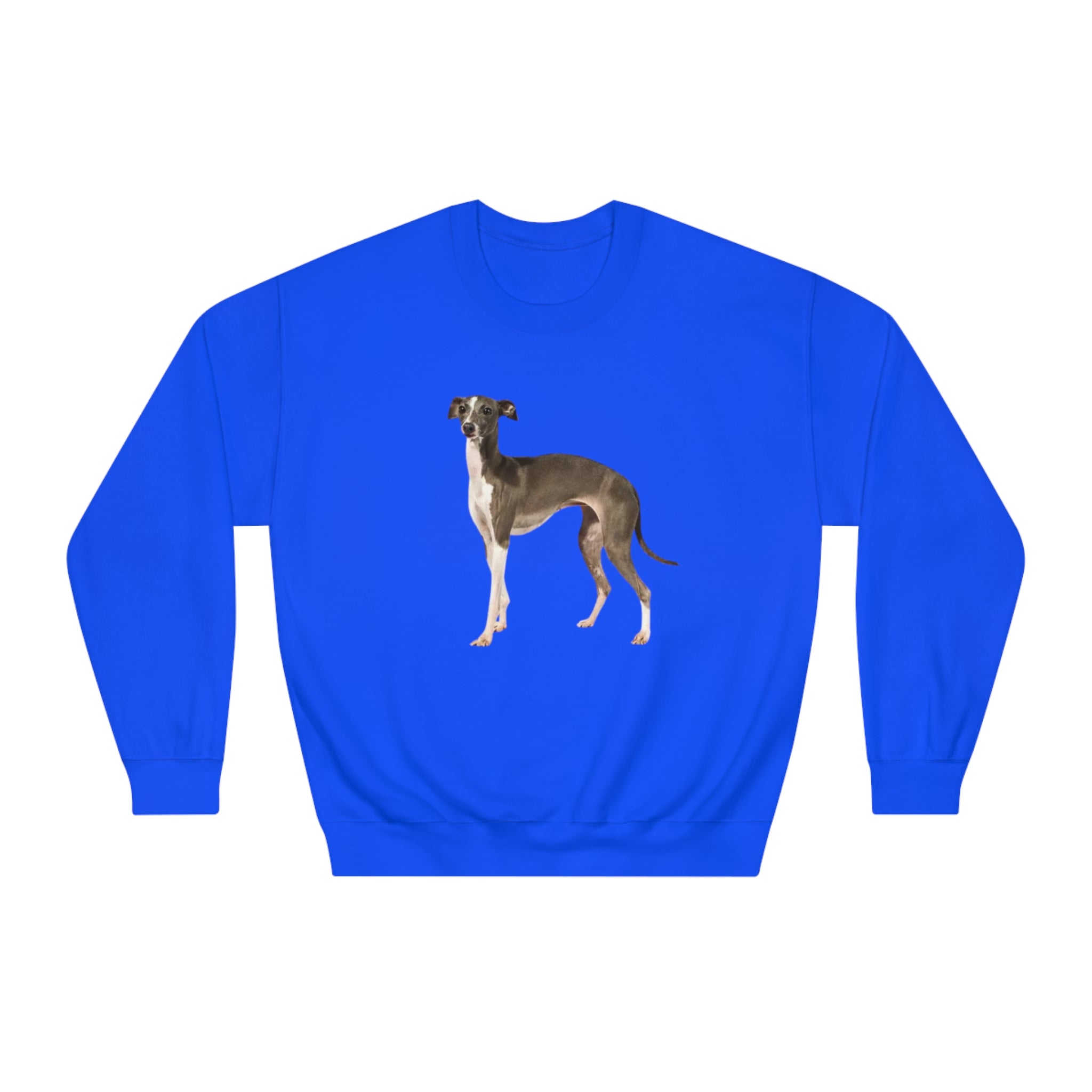 Italian Greyhound - Unisex Sweatshirt With The Paws Up Life Logo On The Back. Great Gift For Dog Mom Or Dad - Adults & Kids | Perfect Gifts for Pet Lovers - Cozy and Stylish Apparel - DryBlend® Crewneck Sweatshirt