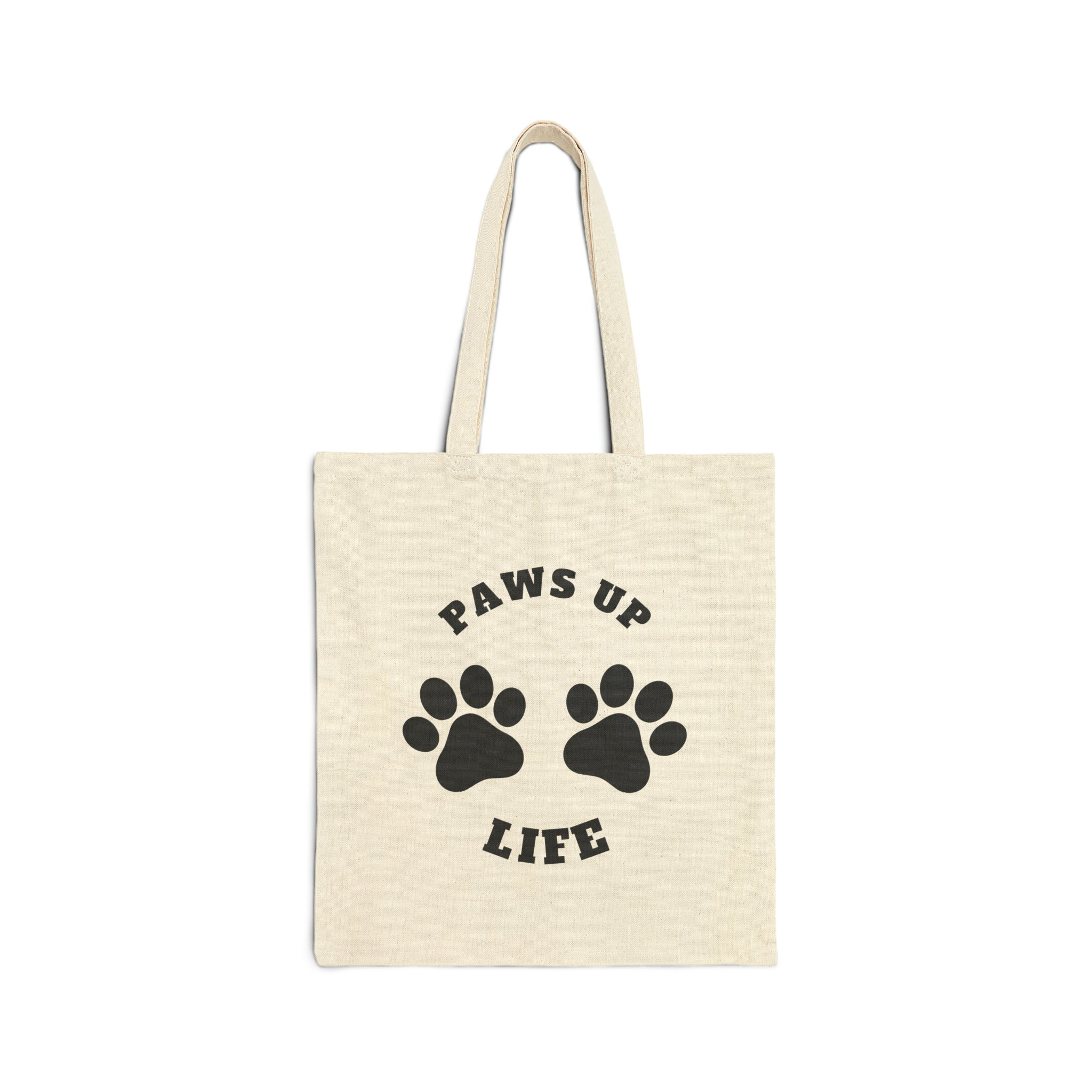 Paws Up Life Brand Cotton Canvas Tote Bag | Dog Mom or Dad| Gift For Her or Him