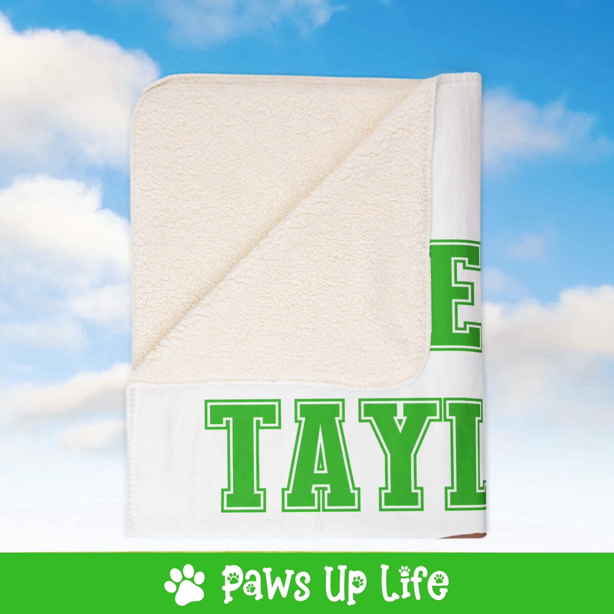 Where's Taylor Football Fleece Sherpa Blanket - Perfect for Snuggling and Cozy Napping | Paws Up Life, LLC