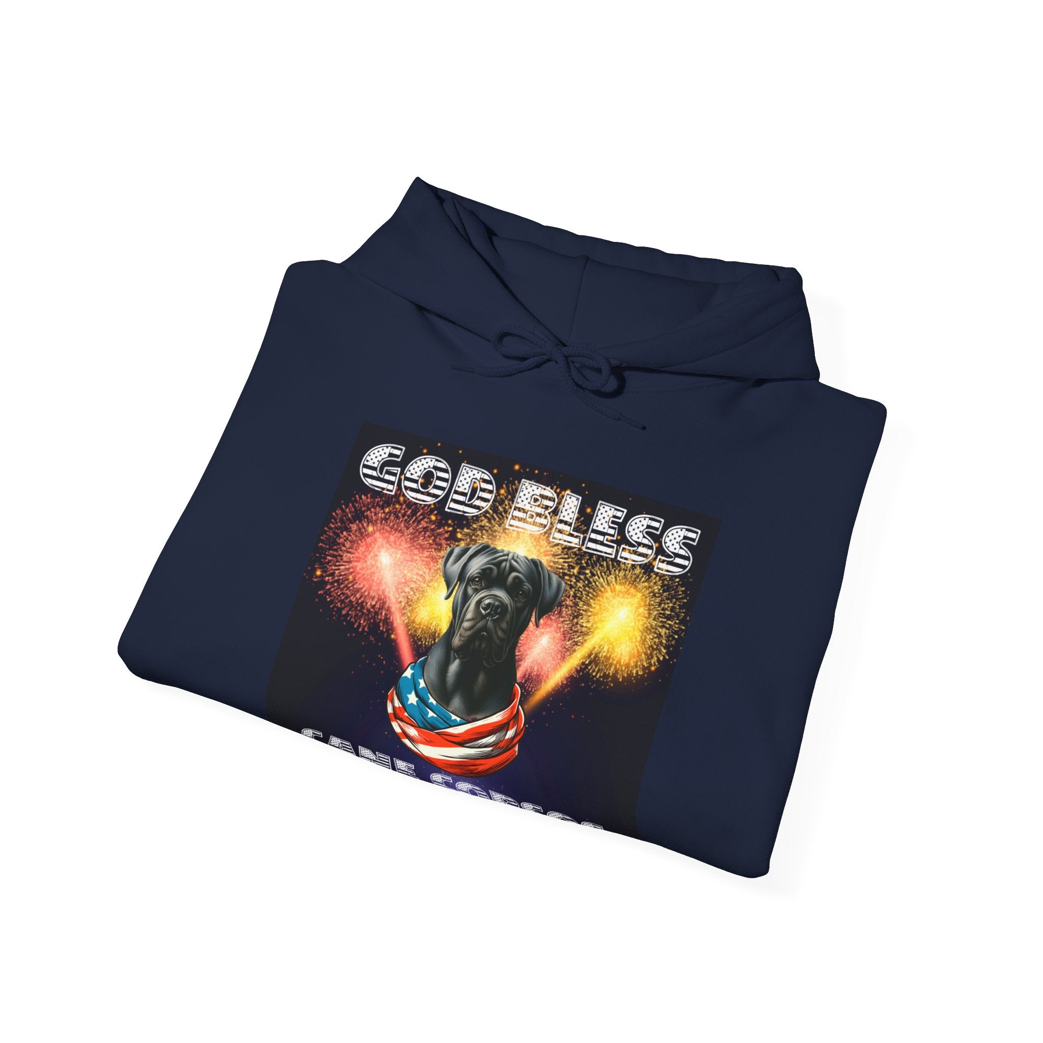 God Bless Cane Corso Patriotic Unisex Sweatshirt Heavy Blend™ Hooded