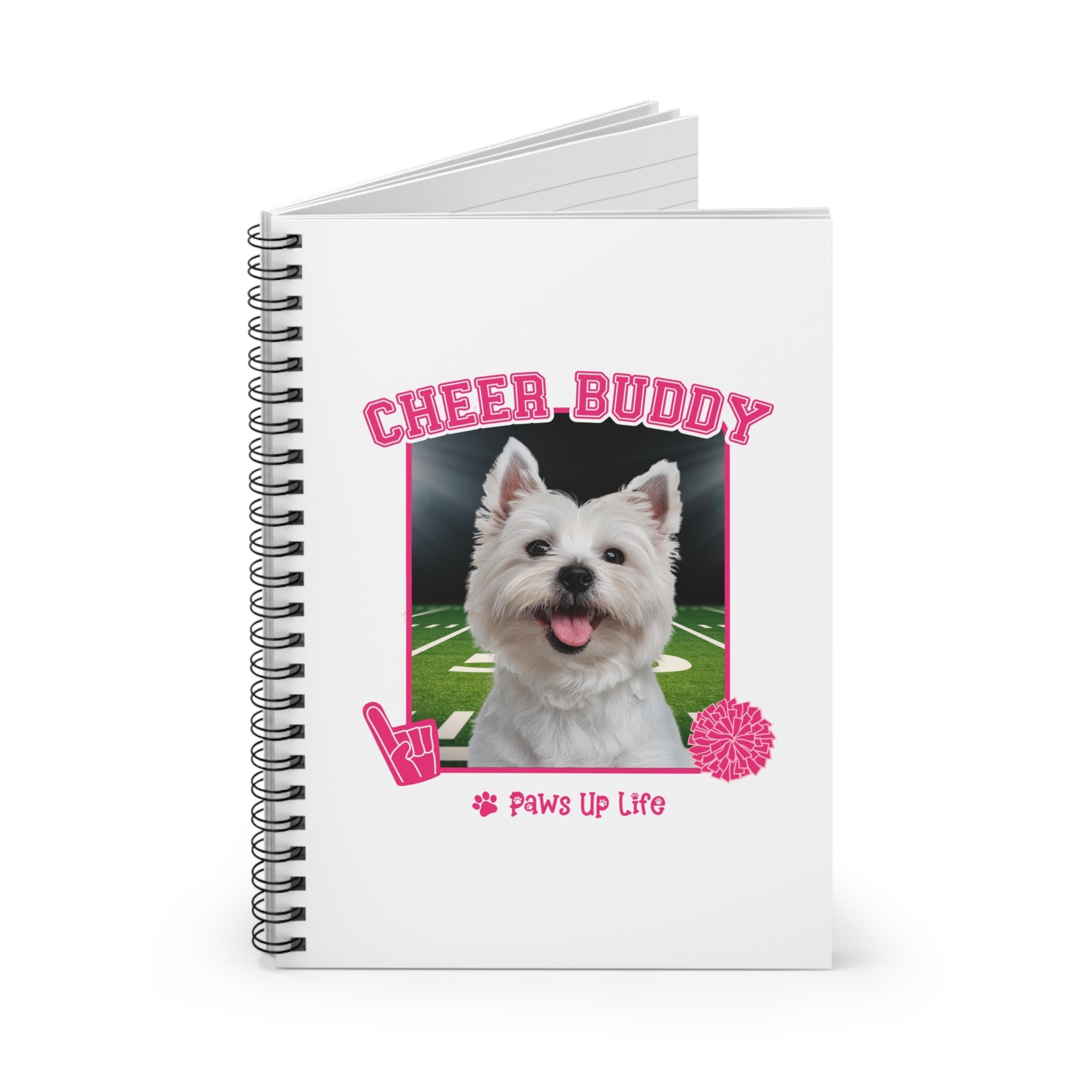 Norwich Terrier Football Cheer Buddy Cheerleading Dog Spiral Notebook for Office and Home - Ruled Line | Paws Up Life, LLC