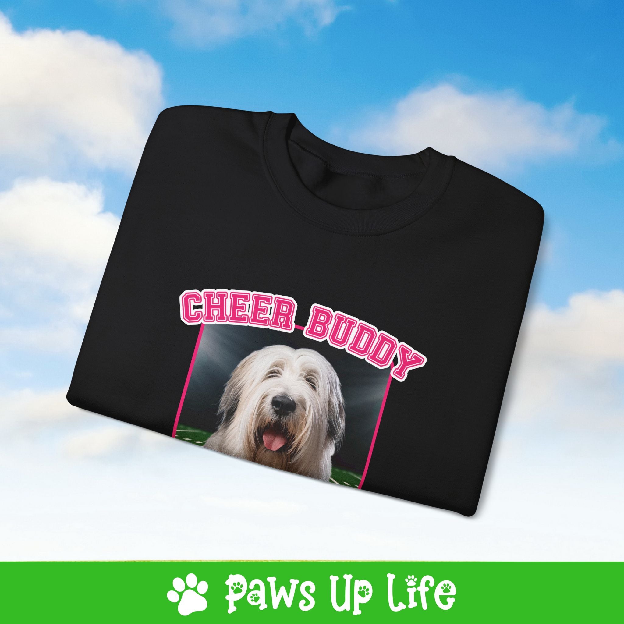 Briard Football Cheer Buddy Cheerleading Dog Crewneck Sweatshirt, Unisex Gift for Animal Lovers, Dog Mom Dad Sweatshirt, Cute Dog Lover Apparel, Fun Pet | Paws Up Life, LLC