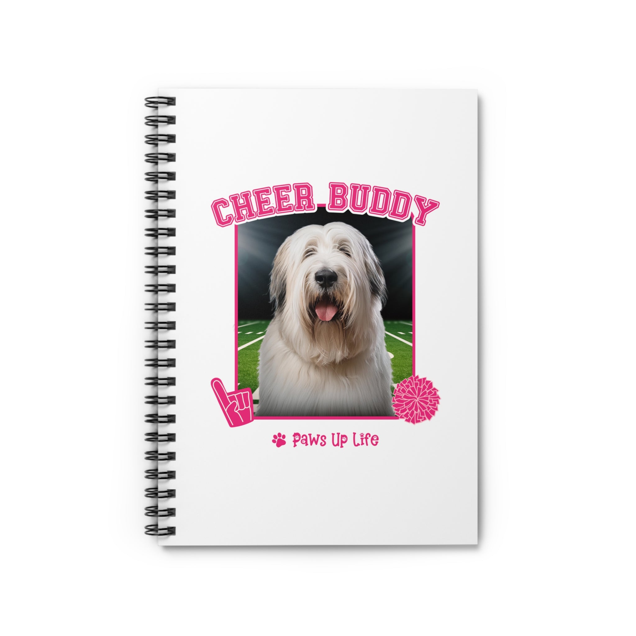 Briard Football Cheer Buddy Cheerleading Dog Spiral Notebook for Office and Home - Ruled Line | Paws Up Life, LLC