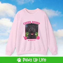 Irish Terrier Football Cheer Buddy Cheerleading Dog Crewneck Sweatshirt, Unisex Gift for Animal Lovers, Dog Mom Dad Sweatshirt, Cute Dog Lover Apparel, Fun Pet | Paws Up Life, LLC