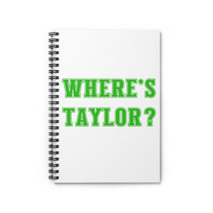 Where's Taylor Football Spiral Notebook for Office and Home - Ruled Line | Paws Up Life, LLC