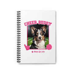 Cardigan Welsh Corgi Football Cheer Buddy Cheerleading Dog Spiral Notebook for Office and Home - Ruled Line | Paws Up Life, LLC