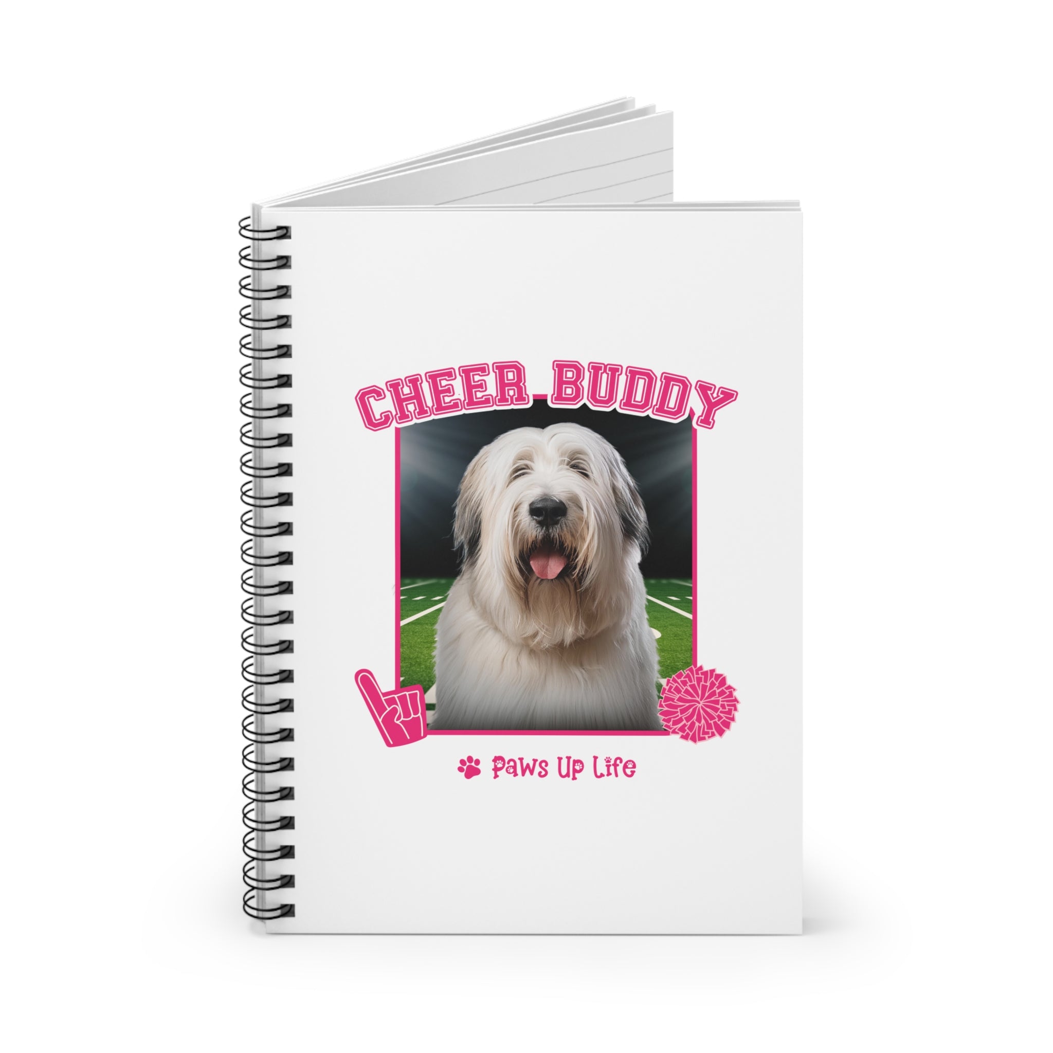 Briard Football Cheer Buddy Cheerleading Dog Spiral Notebook for Office and Home - Ruled Line | Paws Up Life, LLC