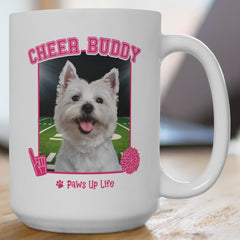 Norwich Terrier Football Cheer Buddy Cheerleading Dog 15oz Large Coffee Mug Ceramic Drinkware Tea Washable | Paws Up Life, LLC