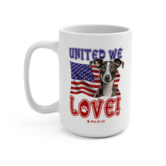 Italian Greyhound Dog United We Love 15oz Large Coffee Mug Ceramic Drinkware Tea Washable | Paws Up Life, LLC