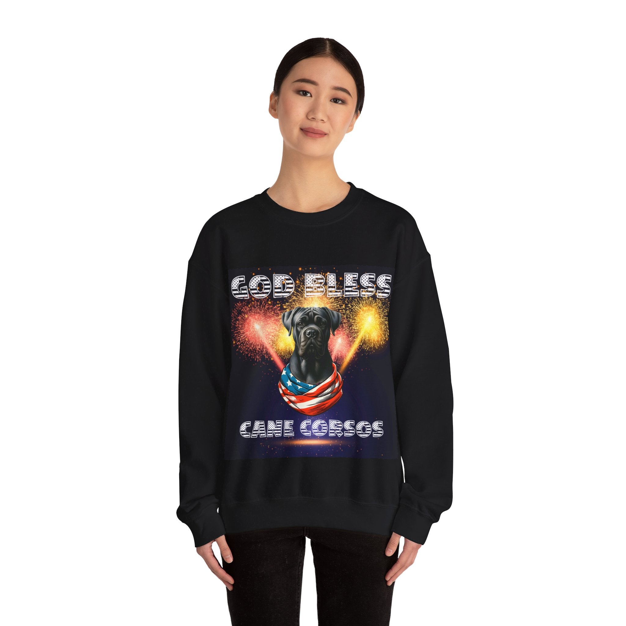 God Bless Cane Corso Patriotic Unisex Sweatshirt Heavy Blend™ Crewneck