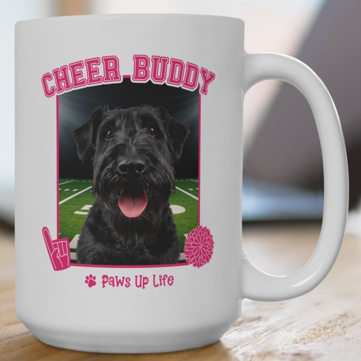 Irish Terrier Football Cheer Buddy Cheerleading Dog 15oz Large Coffee Mug Ceramic Drinkware Tea Washable | Paws Up Life, LLC