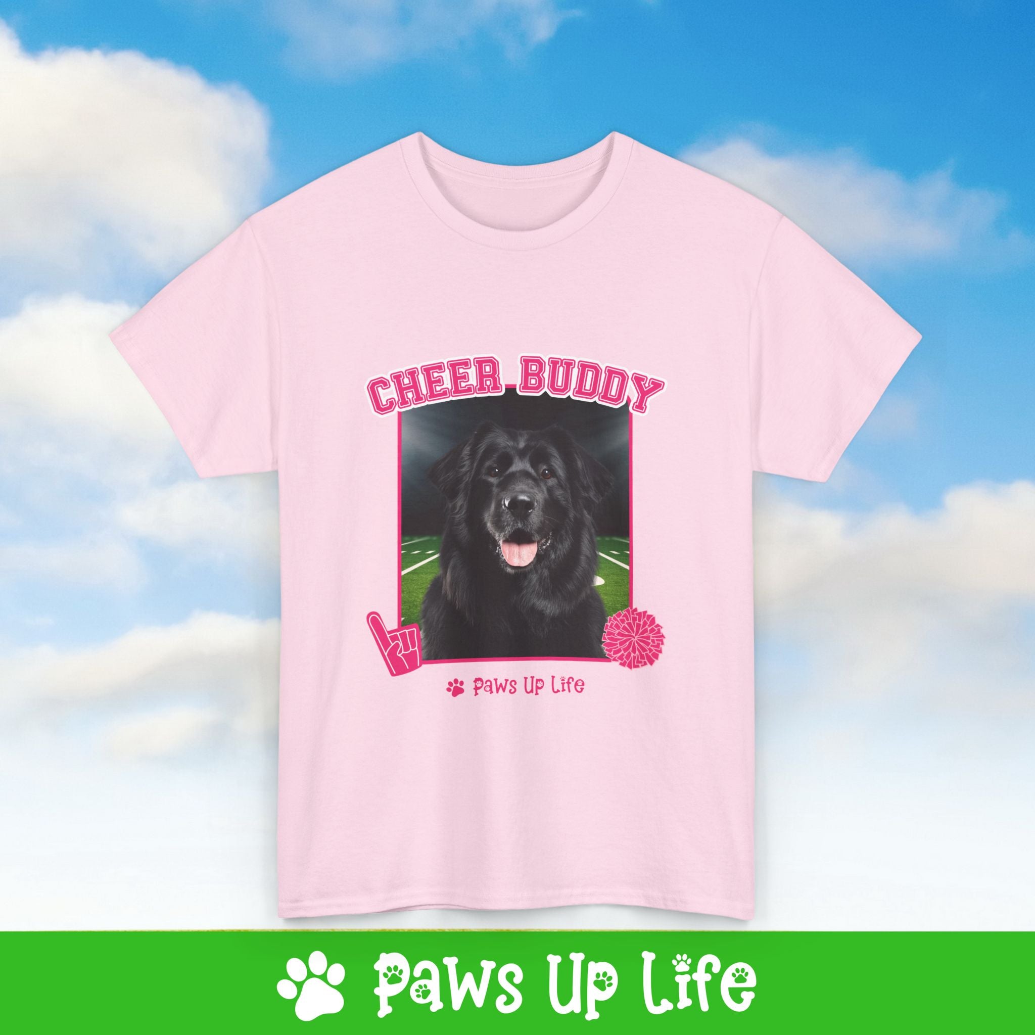 Great Pyrenees Football Cheer Buddy Cheerleading Dog Tee, Shirt, Unisex Pet Lover Gift, Dog Mom Dad Tshirt, Animal Rescue Advocate, Cute Puppy Graphic Top Classic Collar | Paws Up Life, LLC