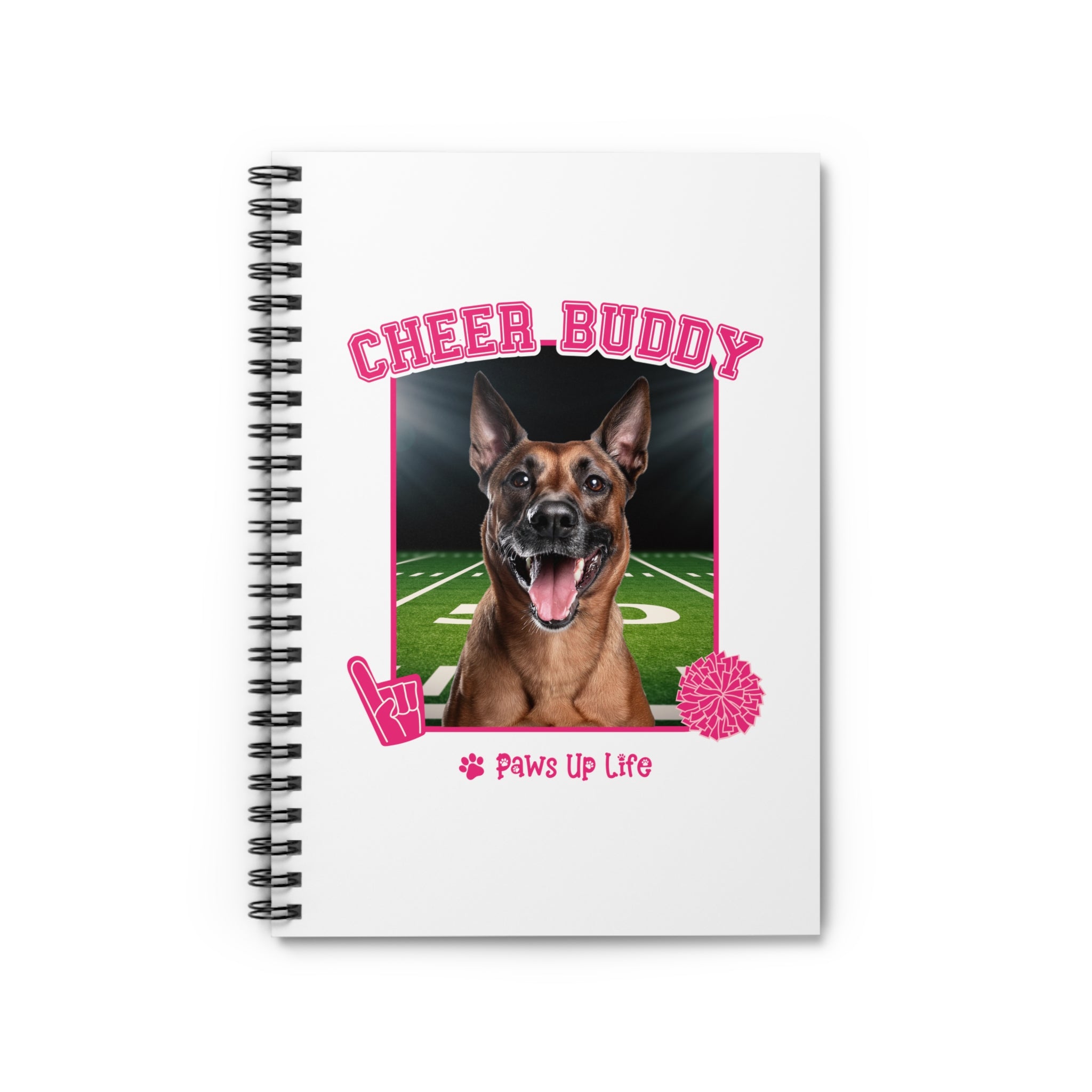 Belgian Tervuren Cheer Buddy Cheerleading Dog Spiral Notebook for Office and Home - Ruled Line | Paws Up Life, LLC