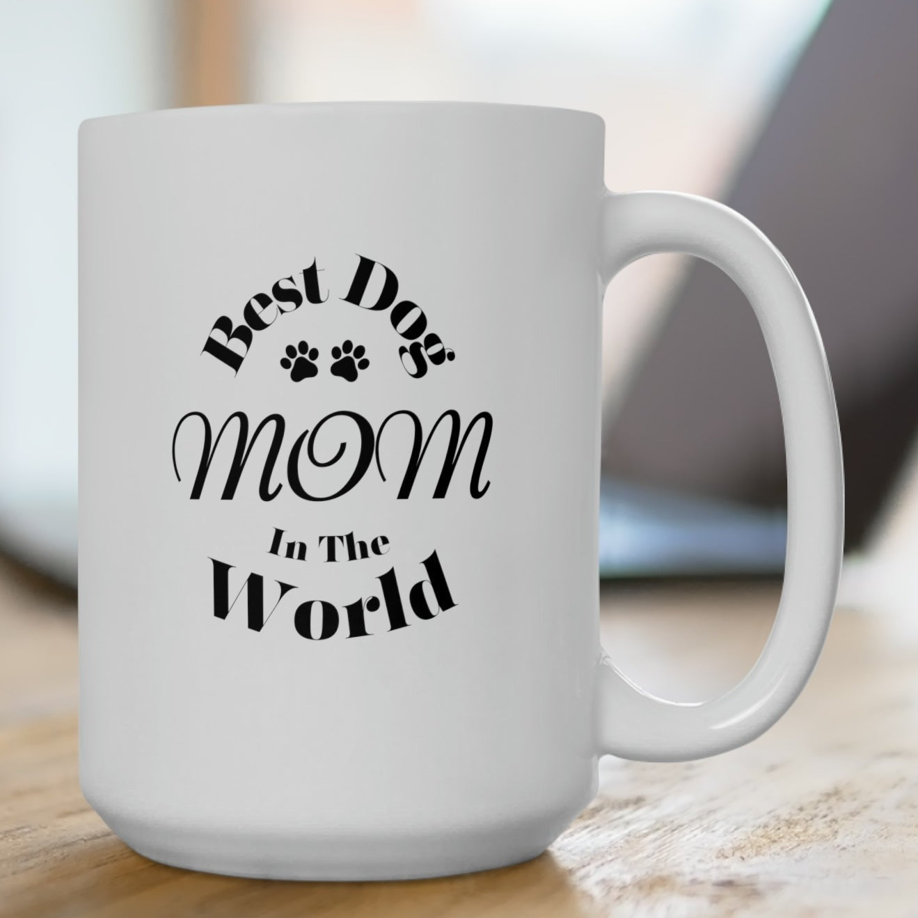 Best Dog Mom in the World 15oz Mug - Perfect Gift for Proud Dog Mom's - Ceramic Mug 15oz |Dog Mom|Mother's Day|Birthday|Christmas| Gift For Her| New Puppy| Pet Adoption| Coffee Mug