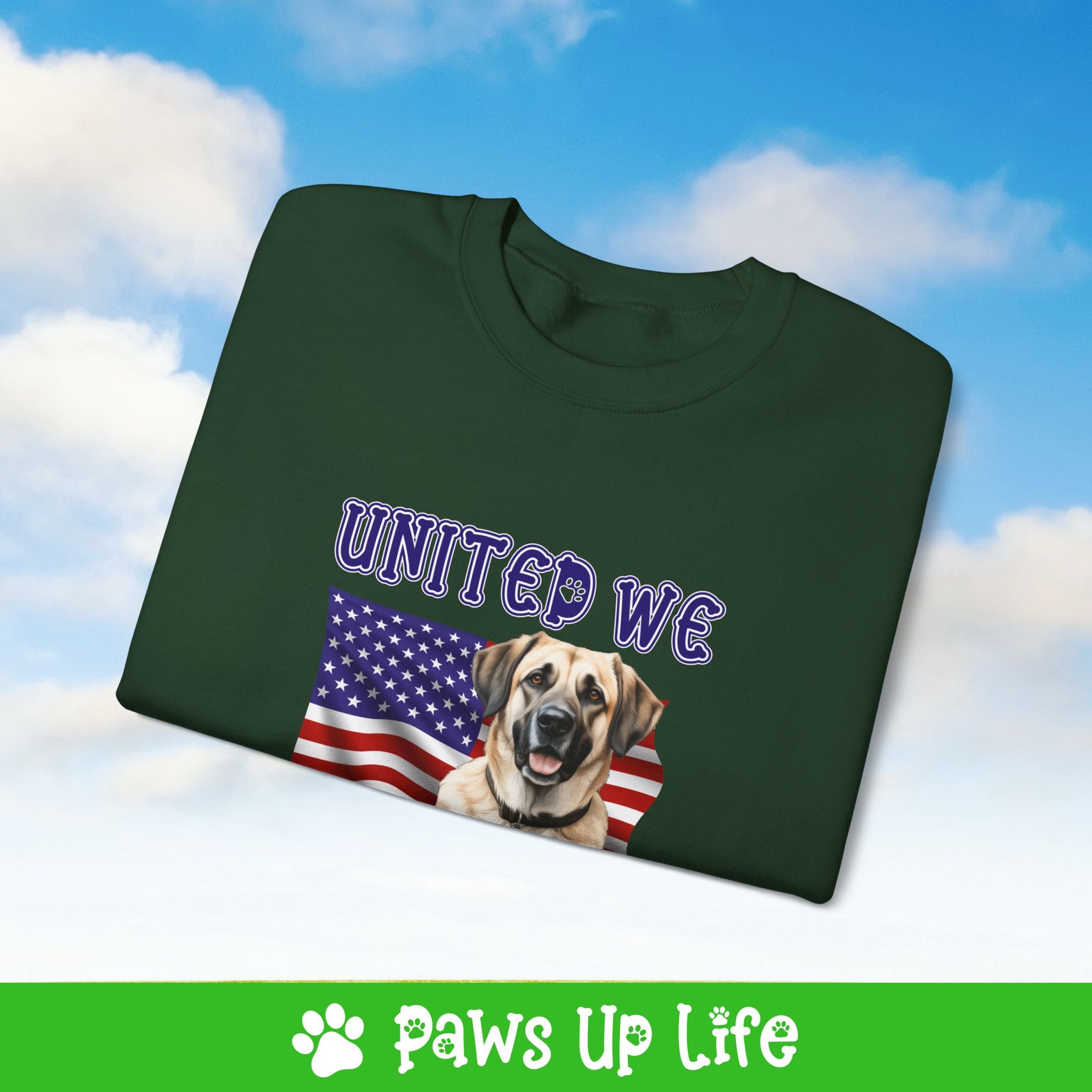 Anatolian Shepherd Dog United We Love Dog Crewneck Sweatshirt, Unisex Gift for Animal Lovers, Dog Mom Dad Sweatshirt, Cute Dog Lover Apparel, Fun Pet