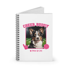 Cardigan Welsh Corgi Football Cheer Buddy Cheerleading Dog Spiral Notebook for Office and Home - Ruled Line | Paws Up Life, LLC