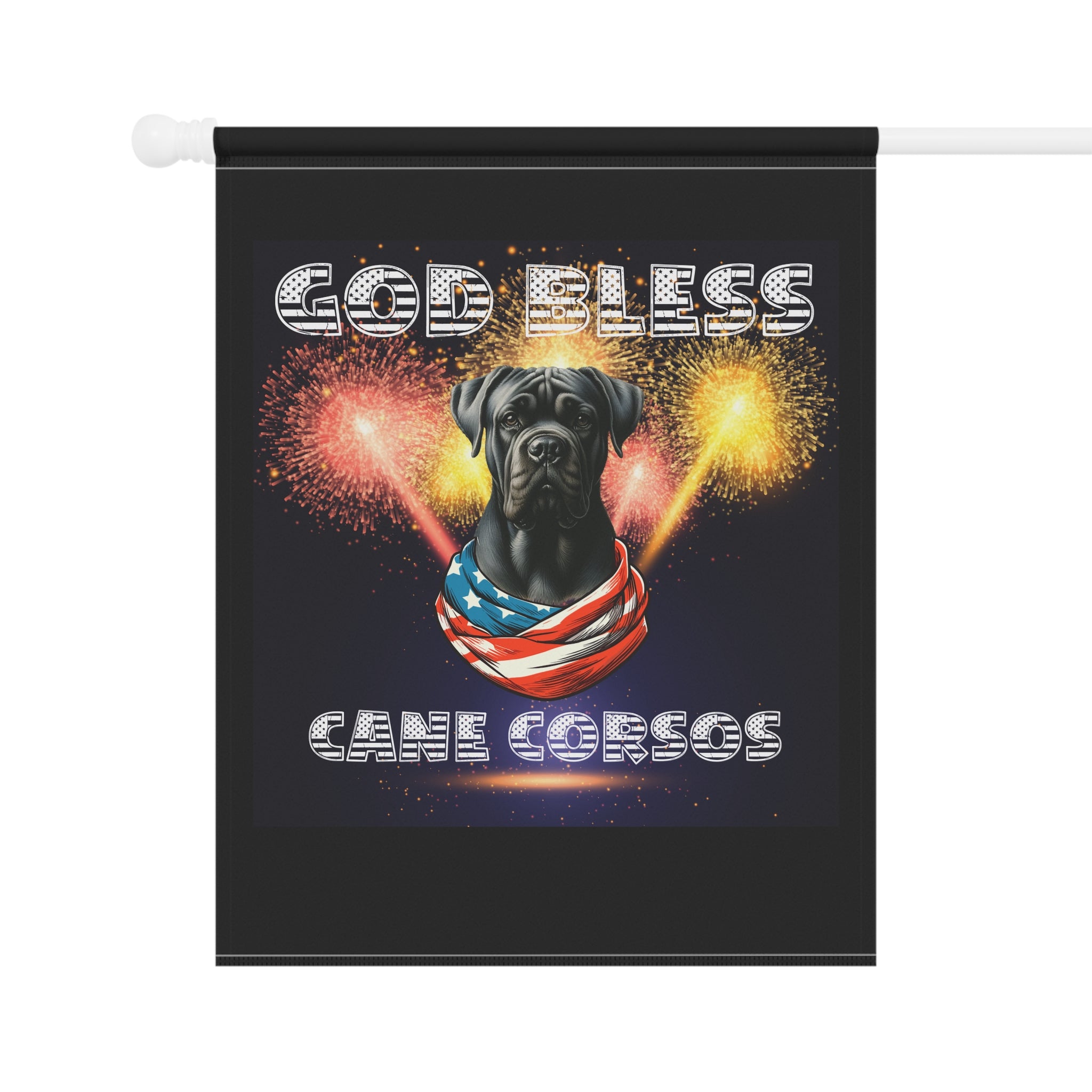 God Bless Cane Corso Patriotic Garden & House Banner